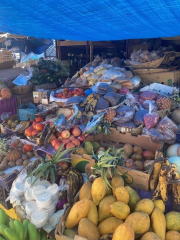 Marktstand Jamaika Früchte Auswahl Montego Bay