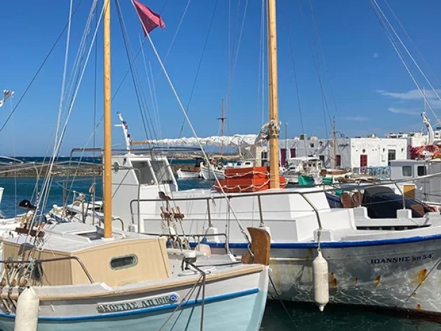 Paros Griechenland Naoussa Fischerhafen