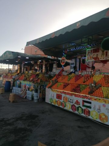 Früchtestand auf dem Platz Djemaa el Fna